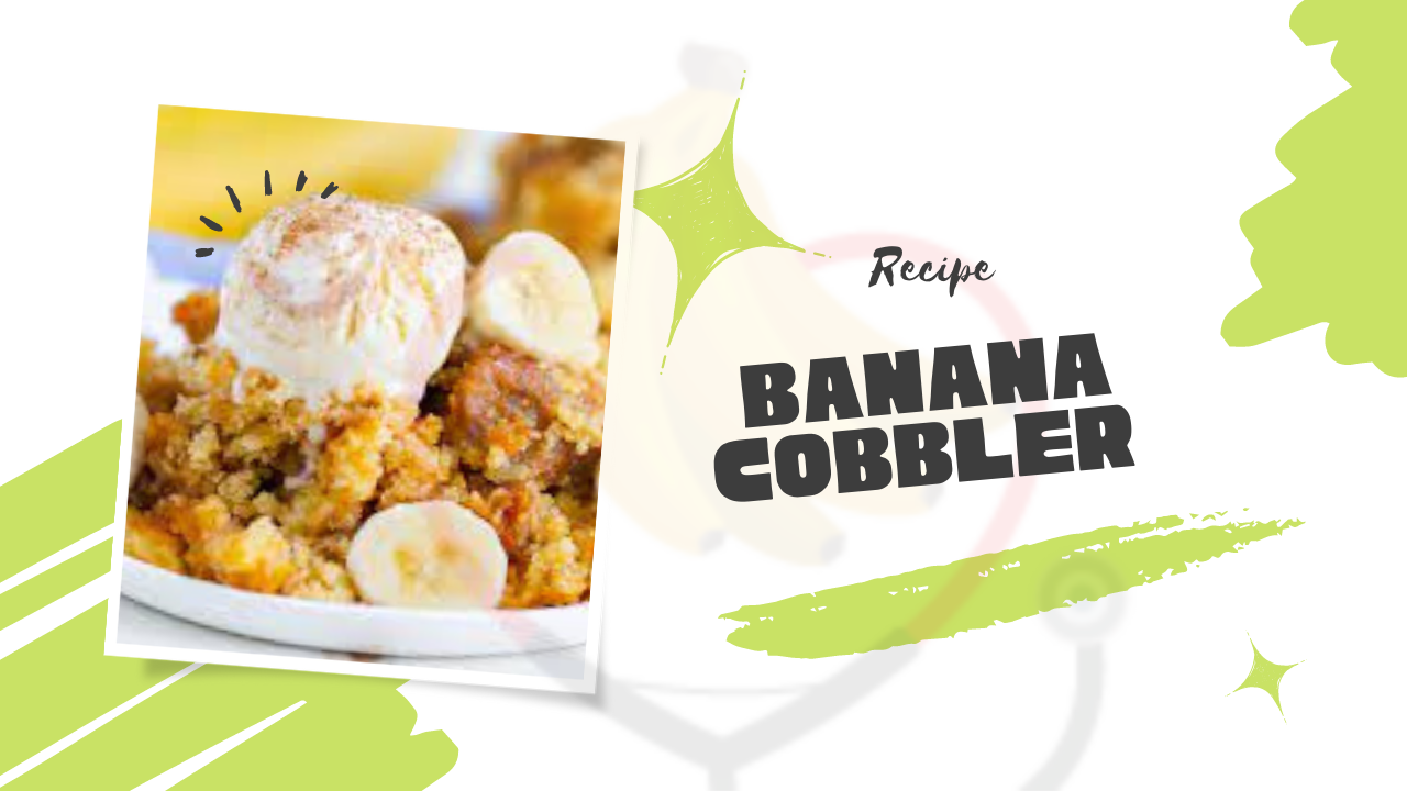 Image showing banana cobbler recipe