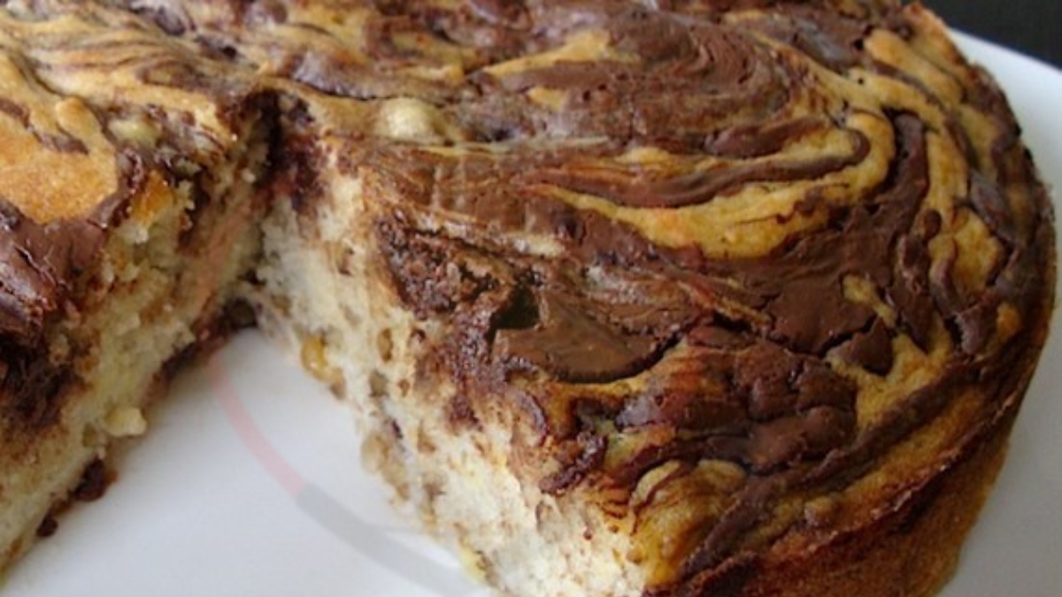 Image showing the Banana Chocolate Marble Cake