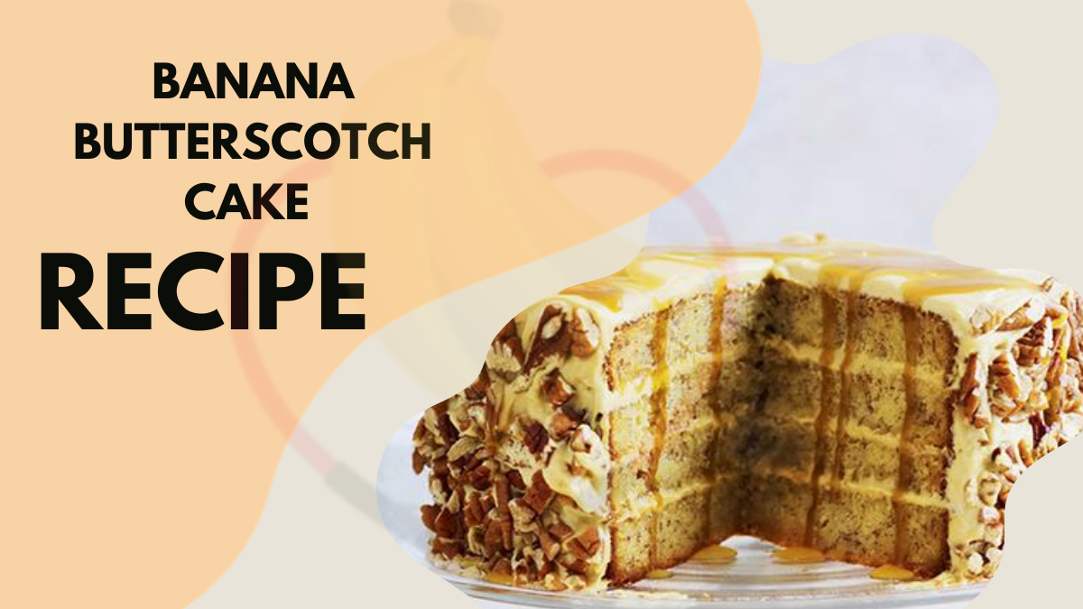 Image showing the Banana Butterscotch Cake Recipe