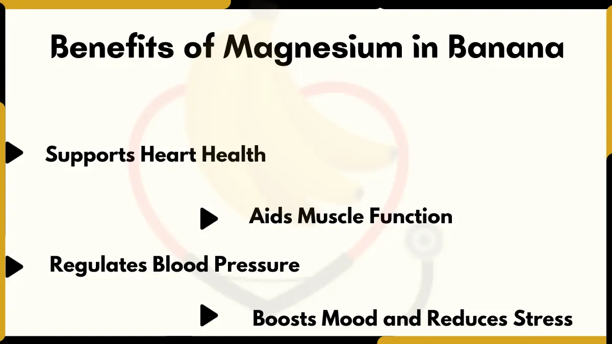 Image showing Benefits of Magnesium in Banana