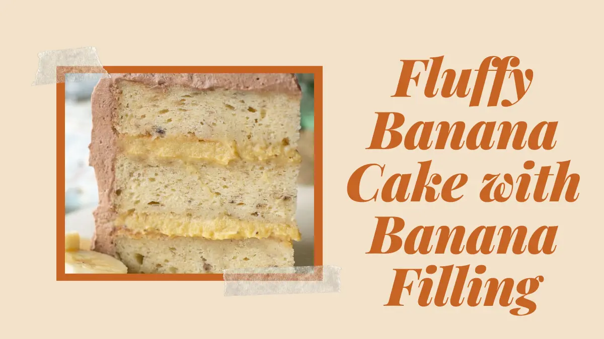 Image showing Fluffy Banana Cake with Banana Filling