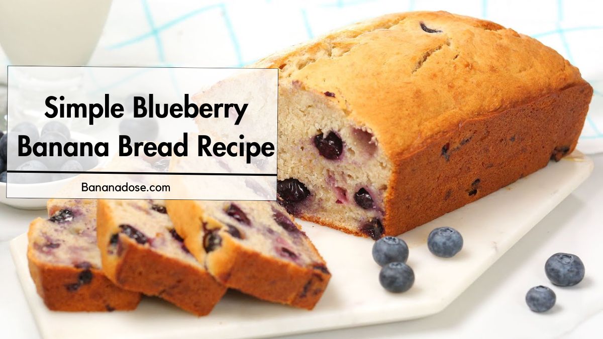 Image showing Simple Blueberry Banana Bread Recipe