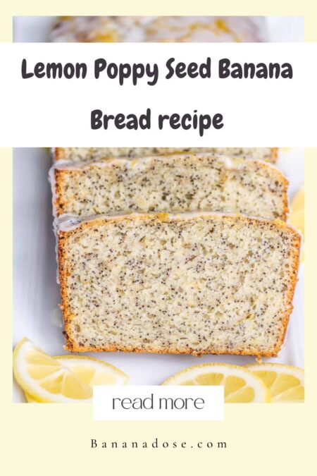 Image showing Lemon Poppy Seed  Banana Bread Recipe