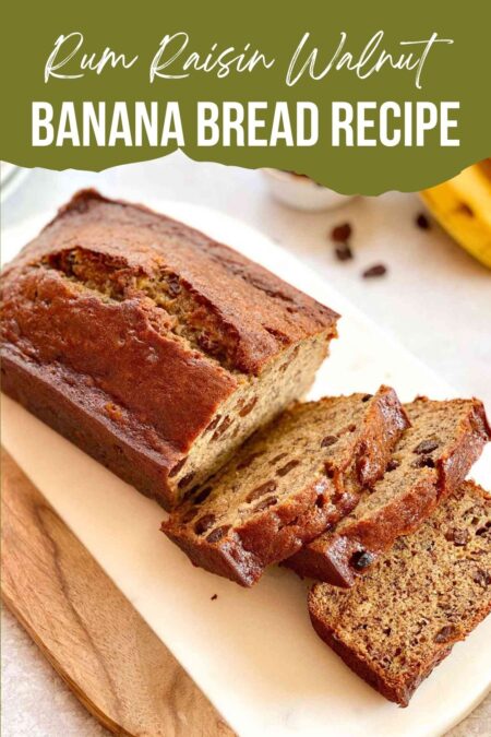 Image showing Rum Raisin Walnut Banana Bread recipe