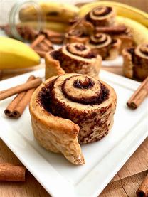 image showing the banana cinnamon rolls