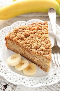image showing the banana crumb cake