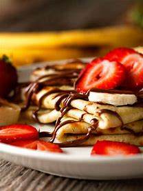 image showing the banana and nutella crepes