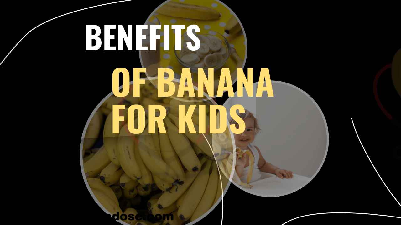 image showing the health benefits of banana for kids