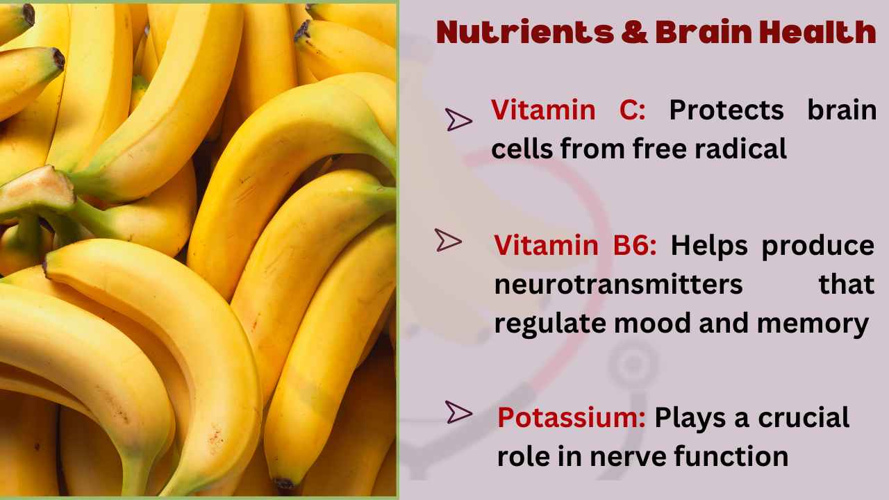 Image showing link between nutrients of banana and brain health