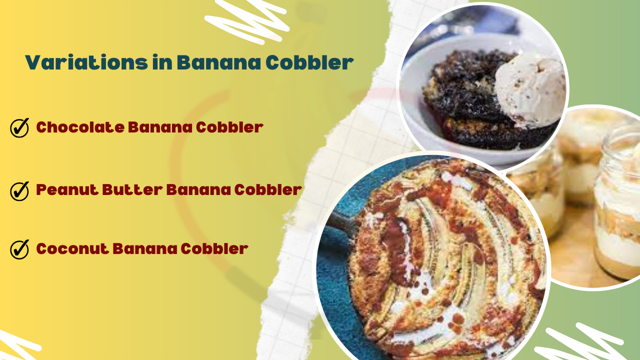 Image showing variations in banana cobbler 