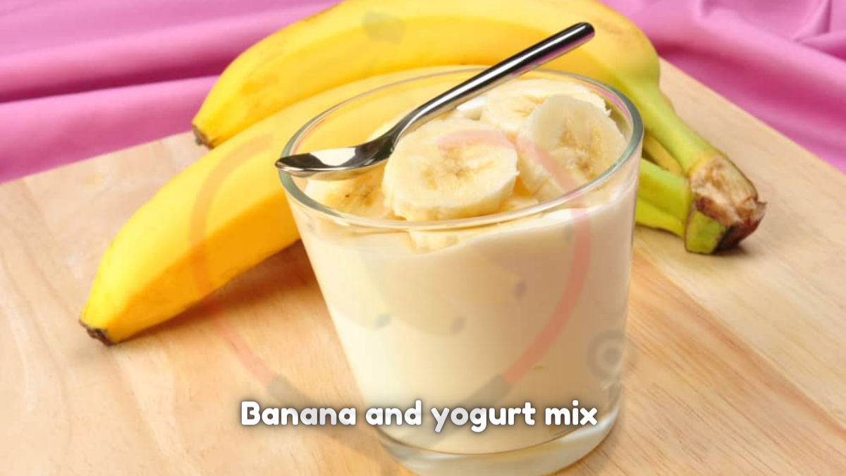 Image showing the Banana and yogurt mix (8 months)