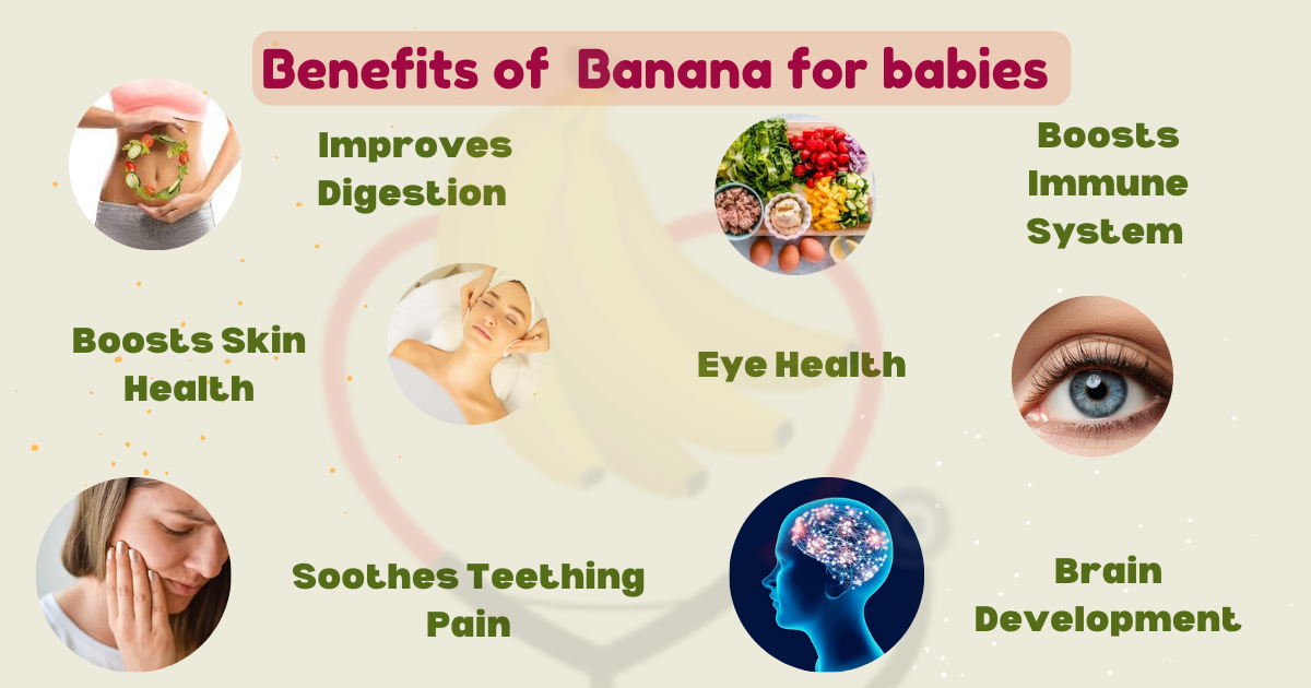 Image showing the health Benefits of Bananas for Babies