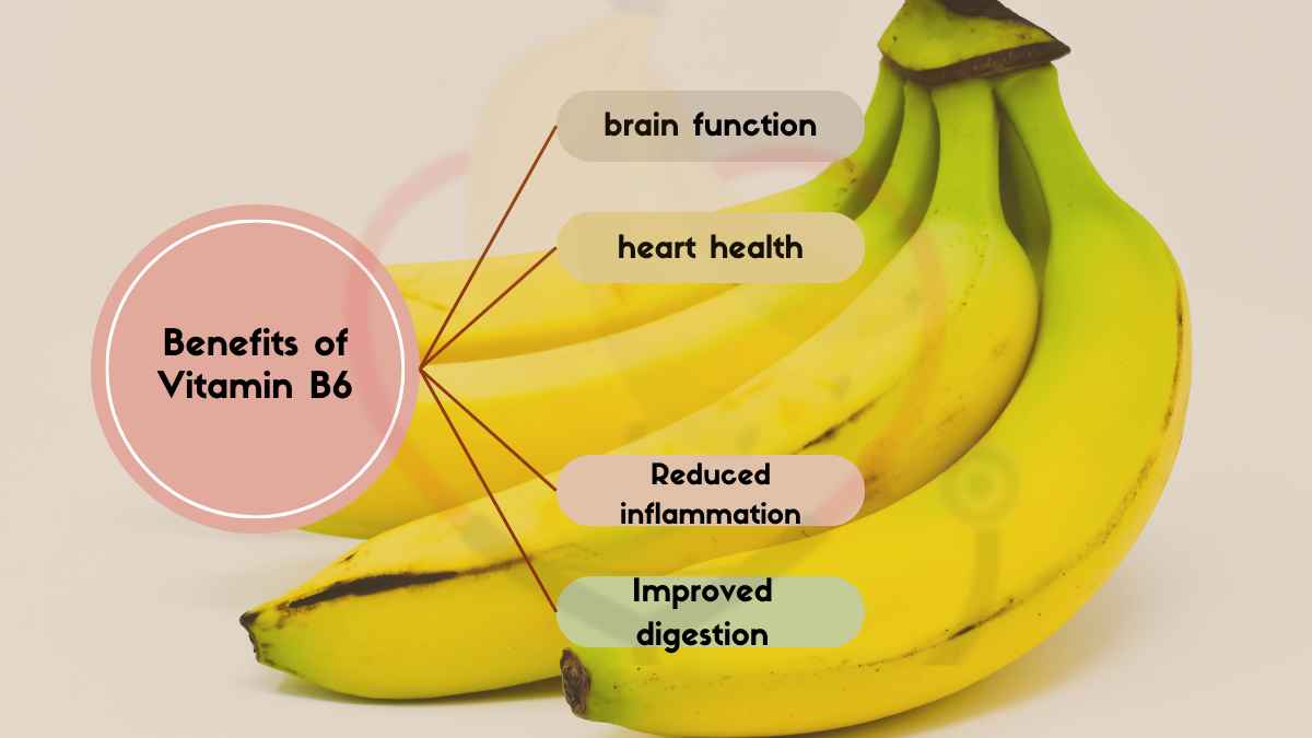 Image showing the Health Benefits of Vitamin B6 in Bananas