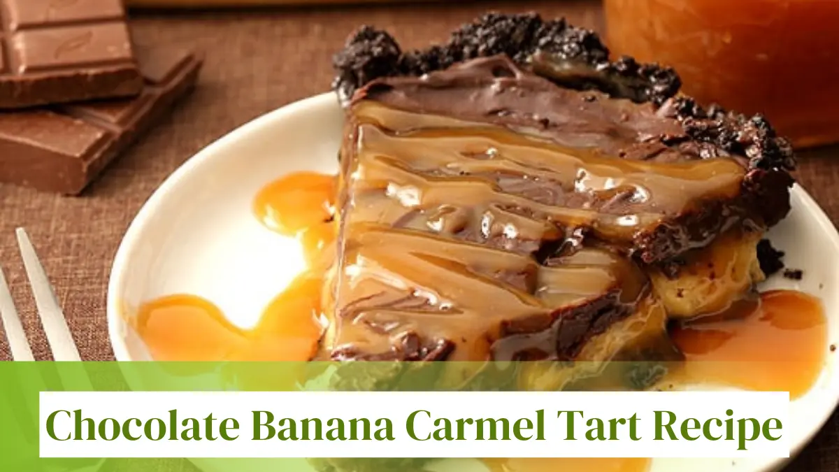 Image showing Chocolate Banana Carmel Tart